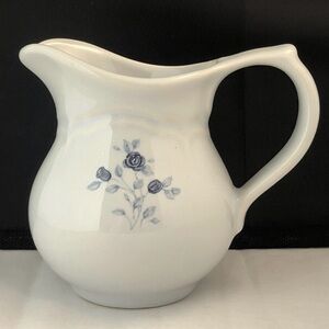 Vintage Blue Floral Platzgraff Creamer Pitcher